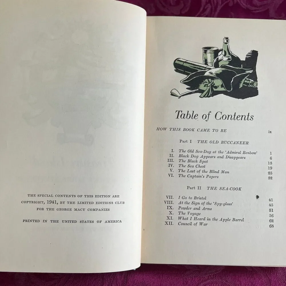 1941 Treasure Island by Robert Louis Stevenson, Illustrated by Edward A. Wilson